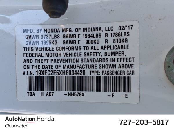 2017 Honda Civic LX SKU:HE034420 Sedan - cars & trucks - by dealer -... for sale in Clearwater, FL – photo 17