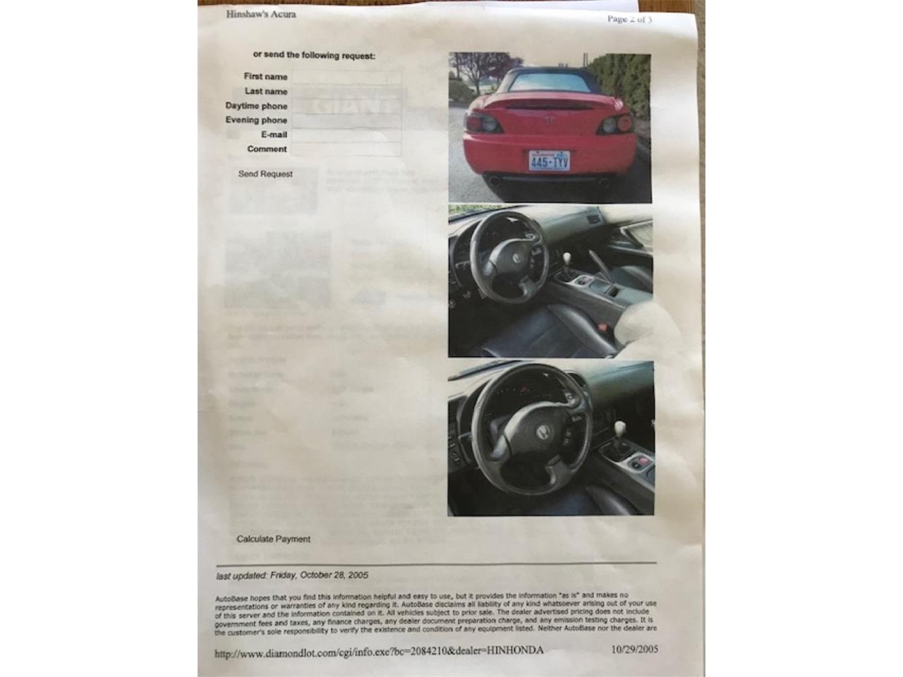 For Sale at Auction: 2001 Honda S2000 for sale in Tacoma, WA – photo 6