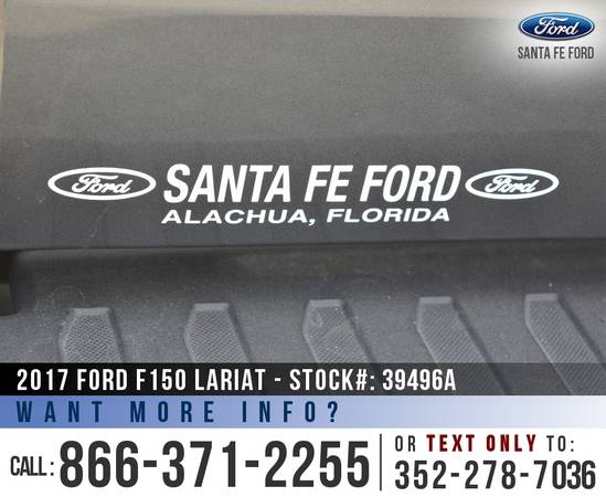 2017 FORD F150 LARIAT *** SYNC, SONY Audio, Homelink, Cruise *** for sale in Alachua, FL – photo 9