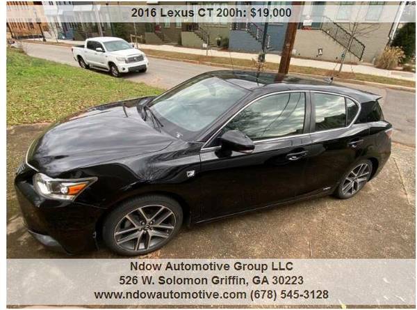 2016 Lexus Ct 200h - - by dealer - vehicle automotive for sale in Griffin, GA