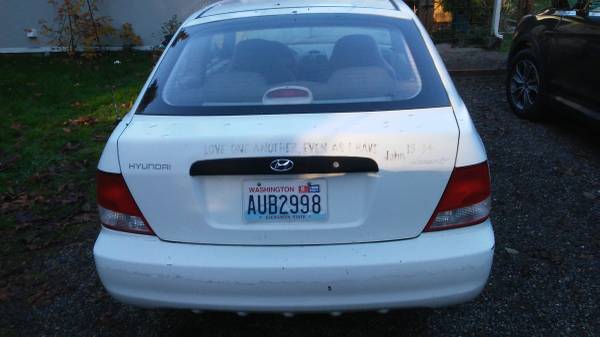 2000 Hyundai Accent for sale - cars & trucks - by owner - vehicle... for sale in Tacoma, WA – photo 2