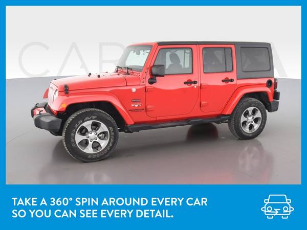 2016 Jeep Wrangler Unlimited Sahara Sport Utility 4D suv Red for sale in El Paso, TX – photo 3