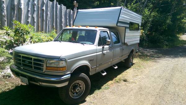 1995 f350 7.3 4X4 w/ Alaskan camper - cars & trucks - by owner -... for sale in Yachats, OR