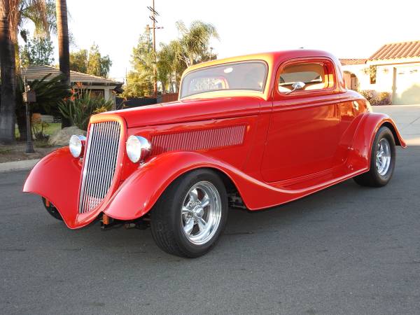 1934 Ford 3 window coupe, Glass Car Registered as a real 34 Ford for sale in El Cajon, CA