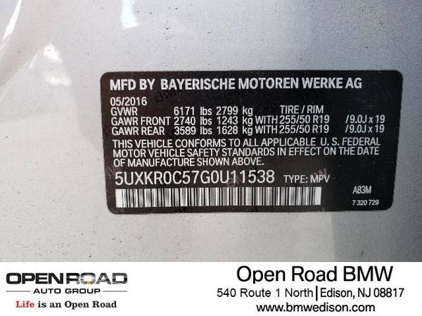 2016 BMW X5 AWD 4dr xDrive35i hatchback Glacier Silver Metallic for sale in Edison, NJ – photo 6
