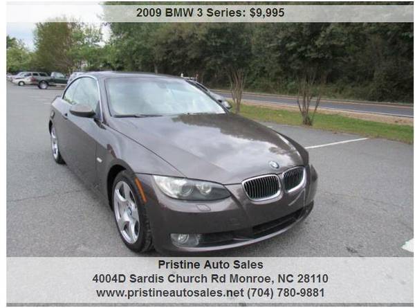 2009 BMW CONVERTIBLE 107k MILES NEW TIRES ALWAYS A SOUTHERN 3 SERIES for sale in Matthews, SC