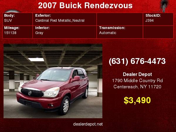 2007 Buick Rendezvous FWD 4dr CX *Ltd Avail* for sale in Centereach, NY