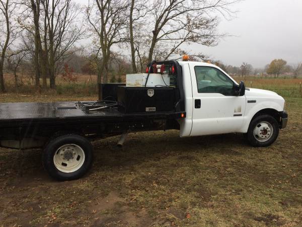 2007 ford diesel f350 dually c&m flatbed - cars & trucks - by owner... for sale in Wesley, AR – photo 3