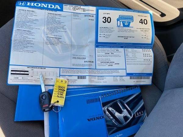 2007 Honda Civic LX 4dr Sedan (1.8L I4 5A) - cars & trucks - by... for sale in Denver , CO – photo 23