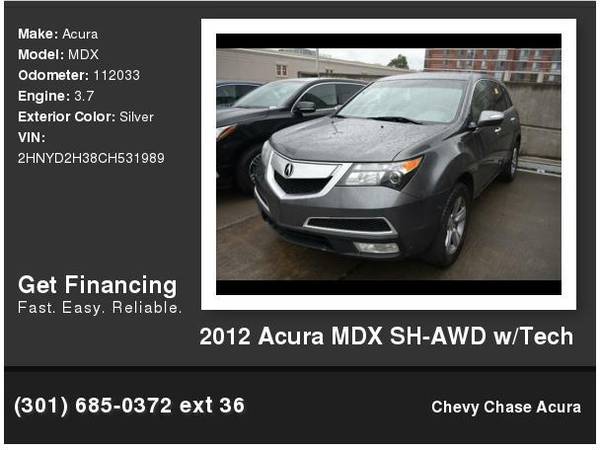 2012 Acura MDX SH-AWD w/Tech for sale in Bethesda, District Of Columbia