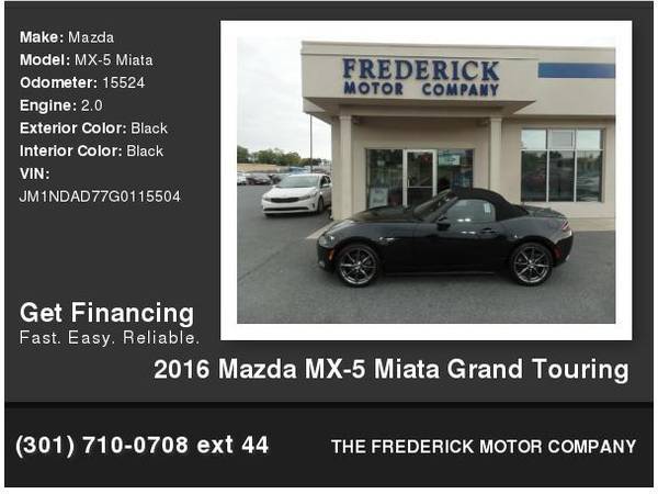 2016 Mazda MX-5 Miata Grand Touring for sale in Frederick, MD