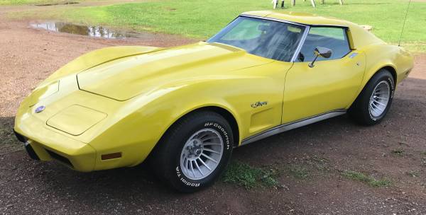 1976 Corvette Stingray, T-top, Yellow (65,926 miles) - cars & trucks... for sale in Glidden, WI – photo 2