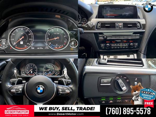 2017 BMW 650i Grand Coupe 34,000 Miles One Owner Under Warranty -... for sale in Palm Desert , CA – photo 7