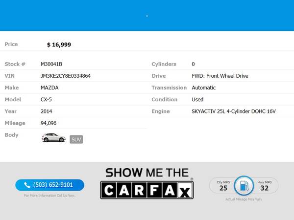 2014 Mazda CX5 CX 5 CX-5 Touring PREMIUM PACKAGE Touring PREMIUM PAC for sale in Gladstone, OR – photo 2