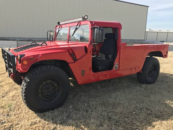 Military Humvee Truck 4X4 Pickup - RED | On-Road Title | Am General for sale in Catoosa, OK – photo 5