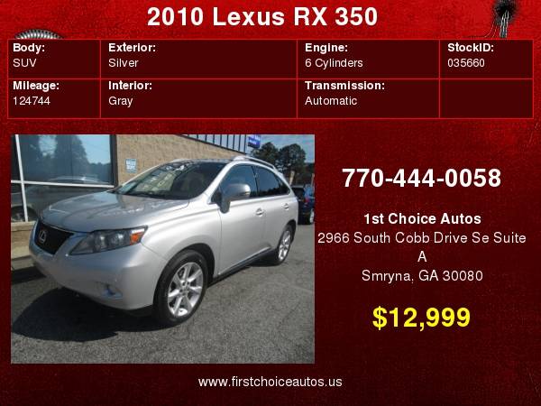 2010 Lexus RX 350 FWD 4dr for sale in Smryna, GA – photo 5