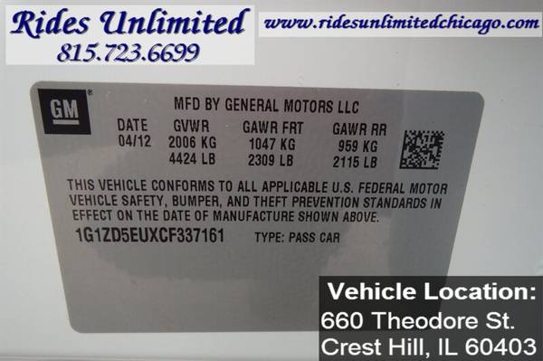 2012 Chevrolet Malibu LT - cars & trucks - by dealer - vehicle... for sale in Crest Hill, IL – photo 20