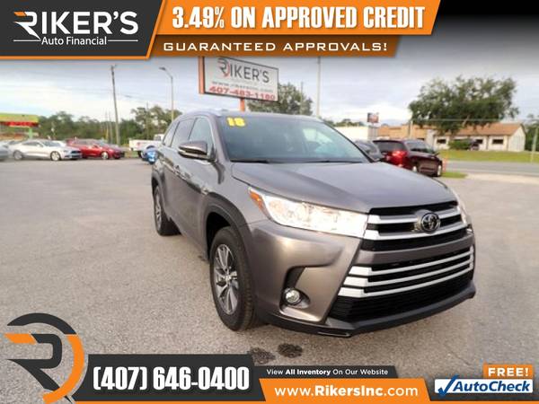 $371/mo - 2018 Toyota Highlander XLE - 100 Approved! - cars & trucks... for sale in Kissimmee, FL – photo 6