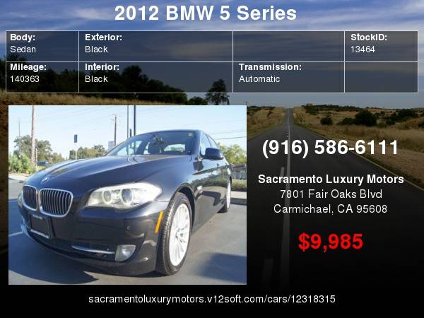 2012 BMW 5 Series 535i xDrive AWD 4dr Sedan WARRANTY BAD CREDIT... for sale in Carmichael, CA – photo 22