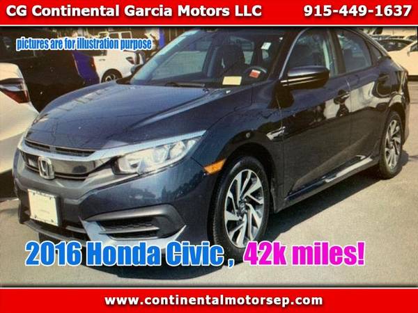 2016 Honda Civic EX Sedan CVT for sale in El Paso, TX