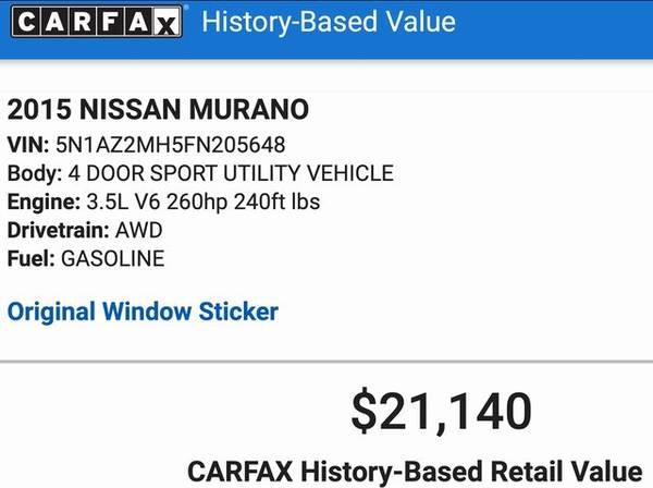 2015 Nissan Murano SL - - by dealer - vehicle for sale in St. Augustine, FL – photo 3