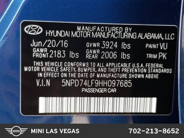 2017 Hyundai Elantra SE SKU:HH097685 Sedan for sale in Las Vegas, NV – photo 23
