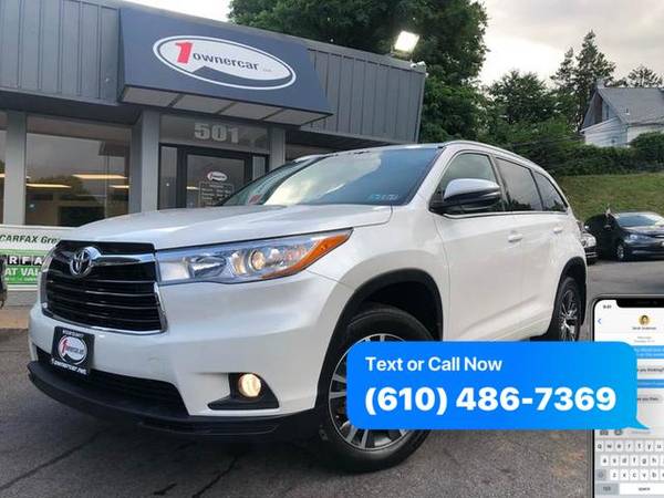 2016 Toyota Highlander XLE AWD 4dr SUV for sale in Clifton Heights, PA