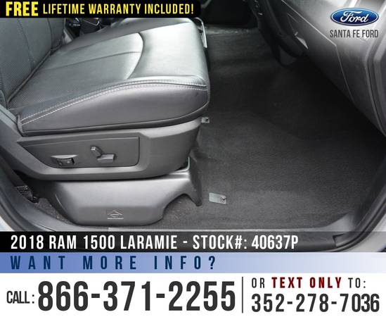 2018 RAM 1500 LARAMIE 4WD *** Bluetooth, Leather Seats, Bedliner ***... for sale in Alachua, FL – photo 20