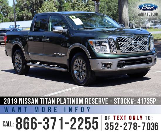 2019 Nissan Titan Platinum Reserve Leather Seats - Camera for sale in Alachua, FL