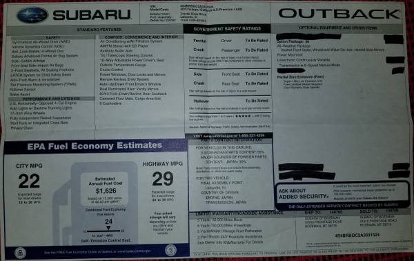 2010 Subaru Outback 2.5i Premium - Good Condition - cars & trucks -... for sale in Center Cross, VA – photo 2
