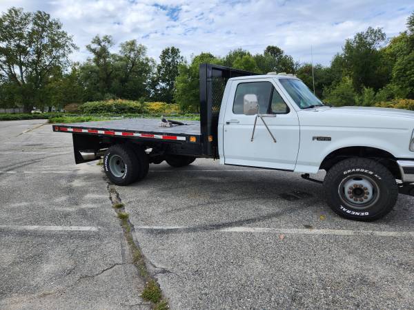 1997 FORD F-SUPER DUTY FLATBED DIESEL 5 SPEED - - by for sale in Warwick, RI – photo 4