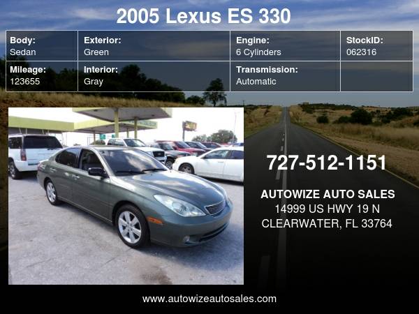 2005 Lexus ES 330 V6 Sedan - - by dealer - vehicle for sale in Clearwater, FL – photo 8
