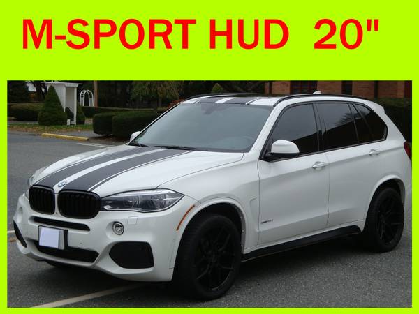 One of a kind! 2014 BMW X5 xDrive35i M-Sport pkg,HUD,20",White/Brown for sale in Ashland , MA