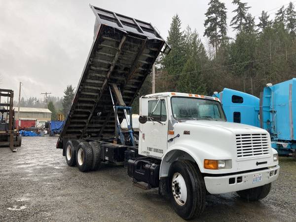 2000 International 4900 20 Flatbed Dump Stock 34359 - cars & for sale in Pacific, WA – photo 2