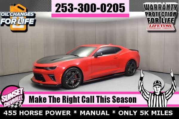 2017 Chevrolet Camaro Chevy SS 6.2L V8 MANUAL Coupe WARRANTY GT for sale in Sumner, WA