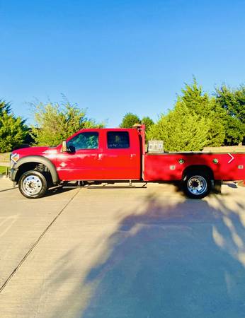 2015-F-450 4X4 super duty crew cab flat bed with goose neck - cars & for sale in Midlothian, TX – photo 2