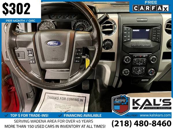 302/mo - 2013 Ford F150 F 150 F-150 XLT 4x4SuperCrew Styleside 65 for sale in Wadena, MN – photo 13