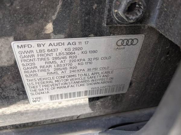 2018 Audi Q7 Premium Plus AWD All Wheel Drive SKU: JD022414 - cars & for sale in Memphis, TN – photo 12