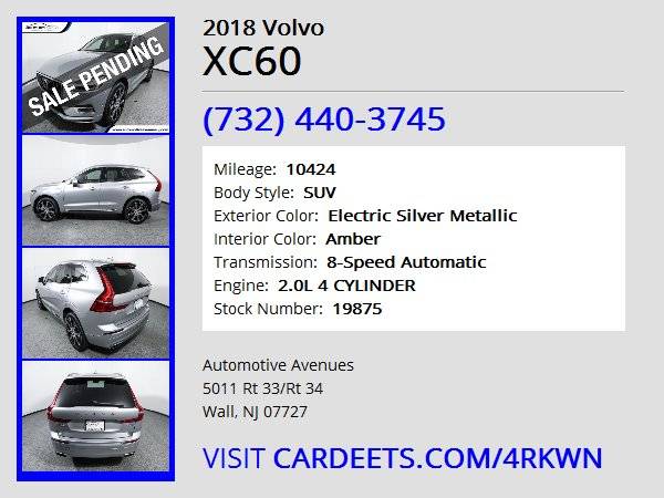 2018 Volvo XC60, Electric Silver Metallic for sale in Wall, NJ – photo 22