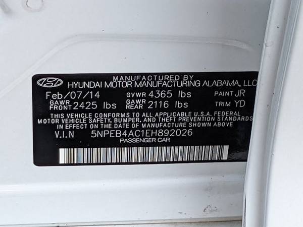 2014 Hyundai SONATA GLS SKU: EH892026 Sedan - - by for sale in Fort Myers, FL – photo 21
