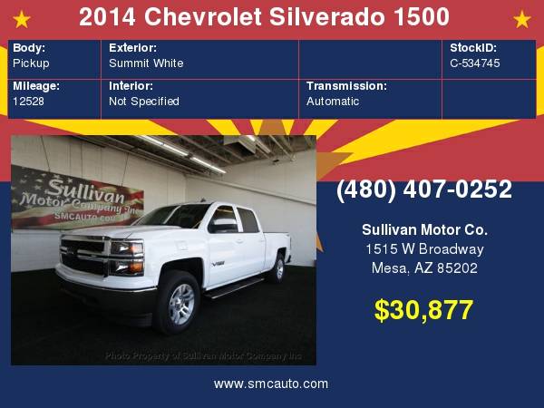 2014 Chevrolet Silverado 1500 VTRUX HYBRID TRUCK for sale in Mesa, AZ
