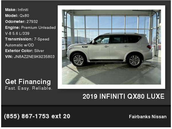 2019 Infiniti Qx80 Luxe - - by dealer - vehicle for sale in Fairbanks, AK