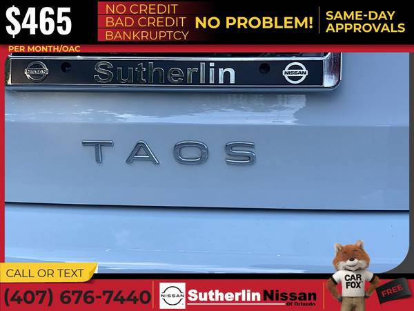465/mo - 2022 Volkswagen Taos SEL - - by dealer for sale in Orlando, FL – photo 10