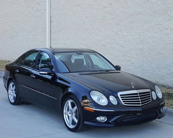 Black 2009 Mercedes-Benz E550 Sport - V8 - Black Leather - Records for sale in Raleigh, NC