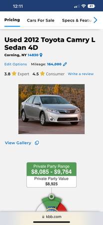 2012 Toyota Camry L 4D Sedan/Fresh Inspection/Real Nice100 for sale in Corning, NY – photo 16