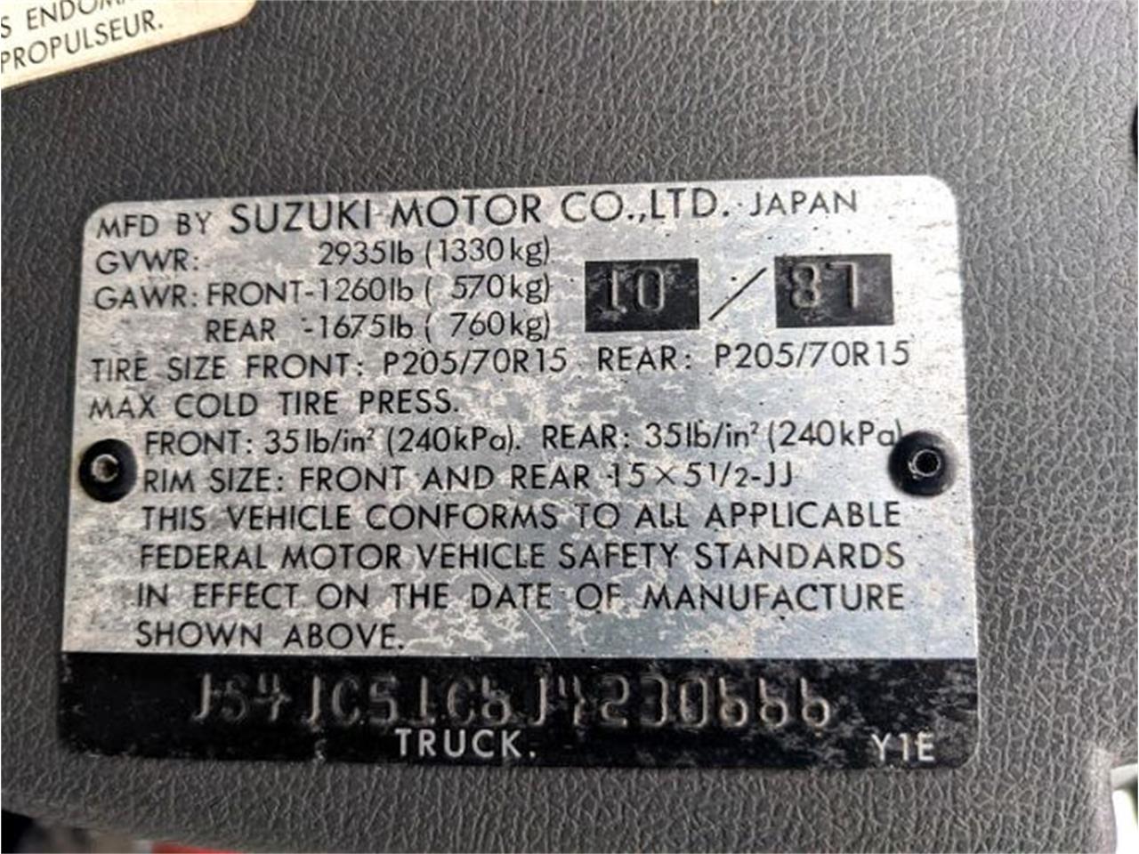 1988 Suzuki Samurai for sale in Cadillac, MI – photo 17