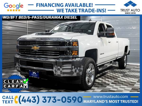 2018 Chevrolet Silverado 2500HD LT Crew Cab 8FT Long Bed 6-Pass for sale in Sykesville, MD