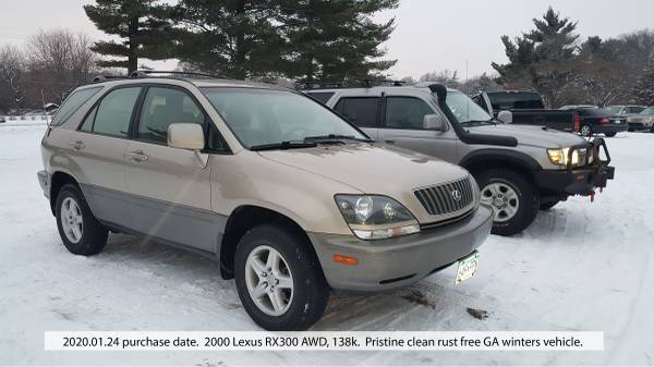 2000 Lexus RX300 AWD - Mechanics Special for sale in Big Falls, MN – photo 2