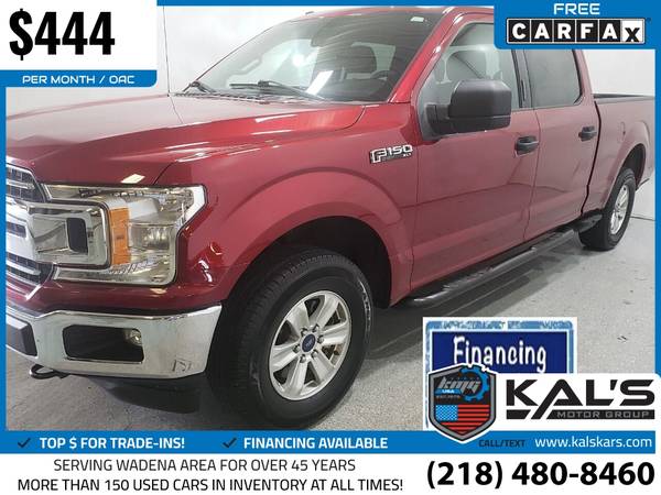 444/mo - 2018 Ford F150 F 150 F-150 XLT 4x4SuperCrew 65 ft SB for sale in Wadena, ND