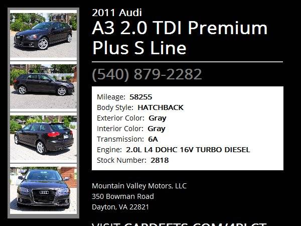 2011 Audi A3 2.0 TDI Premium Plus S Line, Gray for sale in Dayton, VA – photo 22